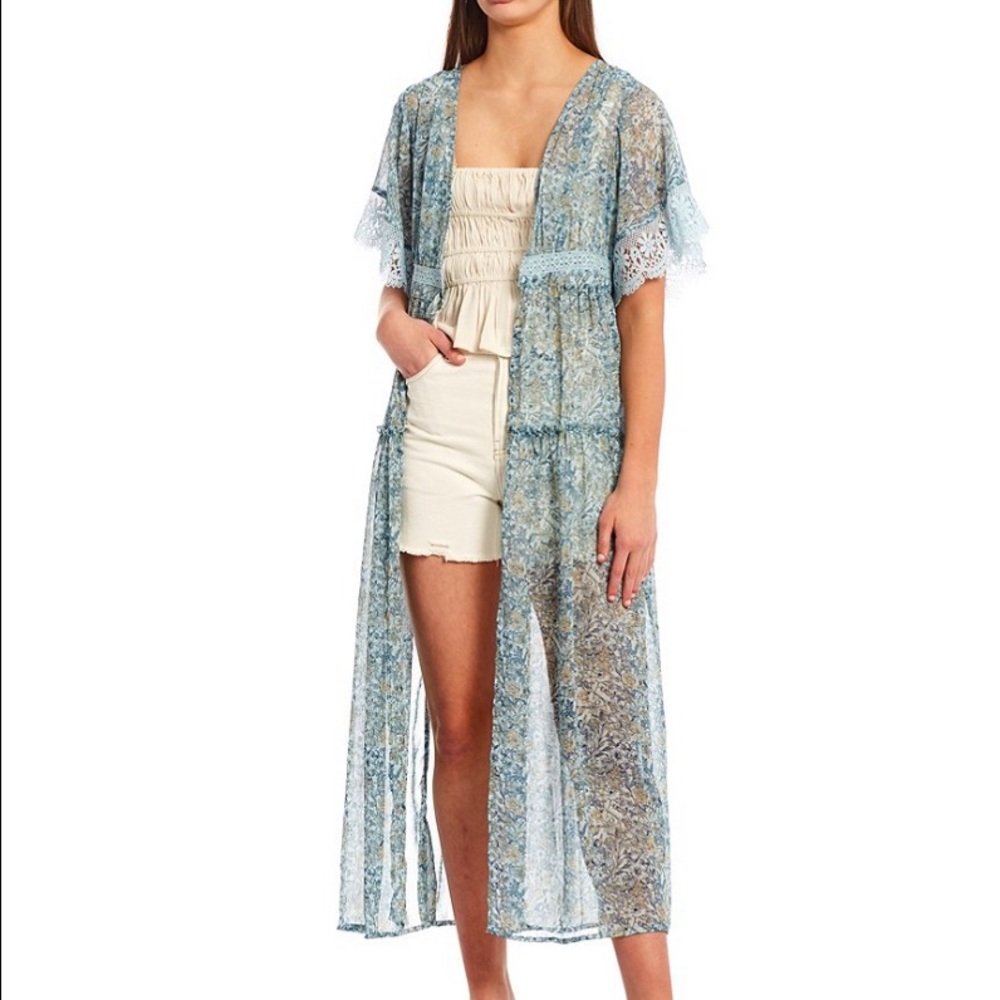 Chelsea & violet blue sheer kimono